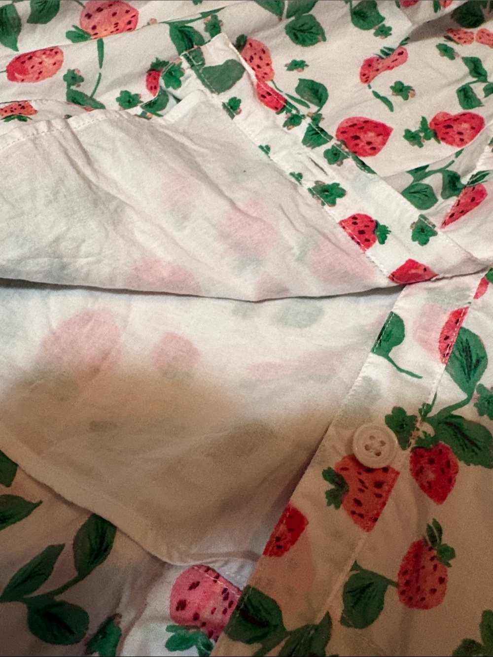 Crewcuts White Strawberry-Print Button-Front Dress - Picture 4 of 4